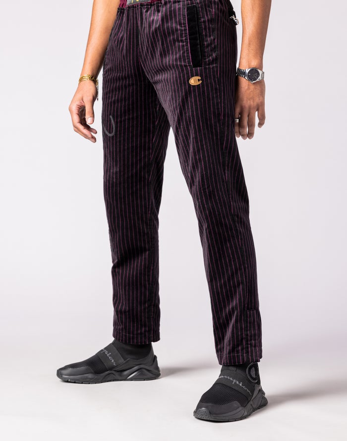 Champion burgundy 2024 track pants